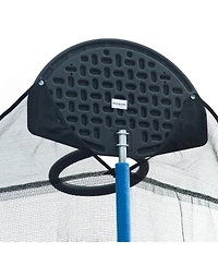 14FT Trampoline for Adults & Kids with Basketball Hoop, Outdoor Trampolines w/Ladder and Safety Enclosure Net for Kids and Adults