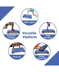 Aerobics Step Platform Height-Adjustable Fitness Equipment Stepper