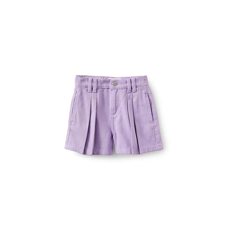 Cotton On Little Girls Little/Big Sarai Pleat Front Denim Short