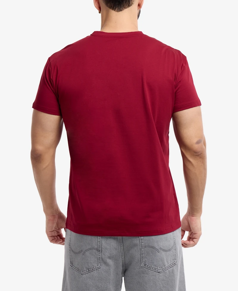 X-Ray Men's Basic Henley Neck Short Sleeve T-Shirt