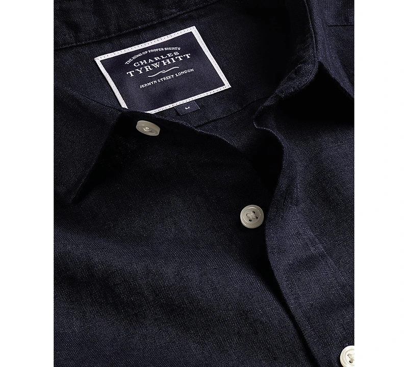 Charles Tyrwhitt Men's Slim-Fit Button-Down Linen Shirt