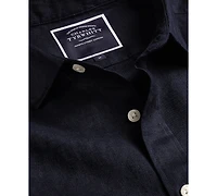 Charles Tyrwhitt Men's Slim-Fit Button-Down Linen Shirt