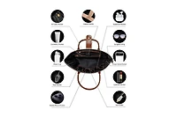 Women's Tote Nylon Top Zip Large Lifestyle Bag Eve Victoria Hyde