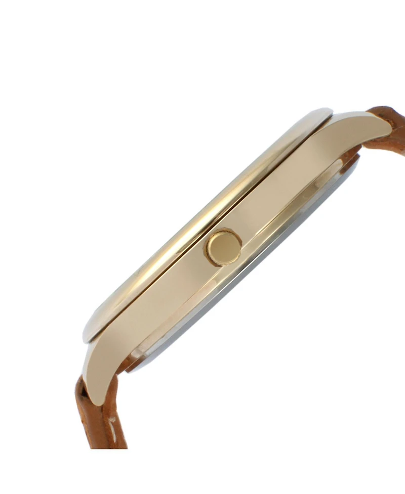 Peugeot Women 38mm Watch Multi Function Suede Leather Strap