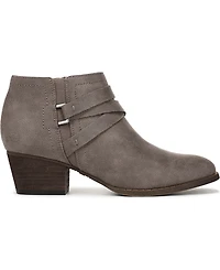 LifeStride Women's Bryce Zip Round Toe Block Heel Short Boots