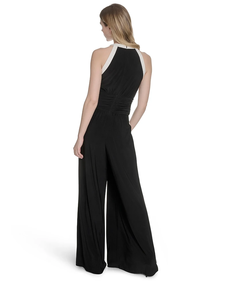 Vince Camuto Women's Halter Twist-Front Wide-Leg Jumpsuit