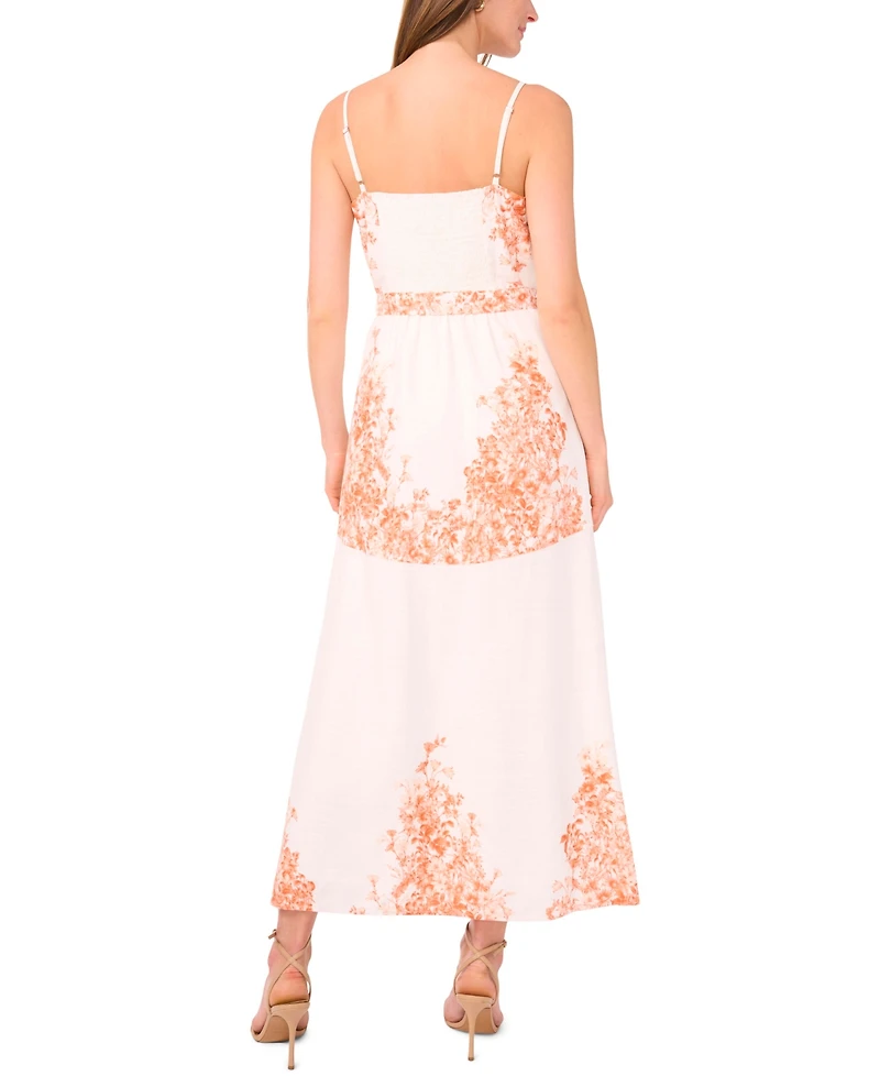 CeCe Women's Placement Print Sleeveless Fit & Flare Dress