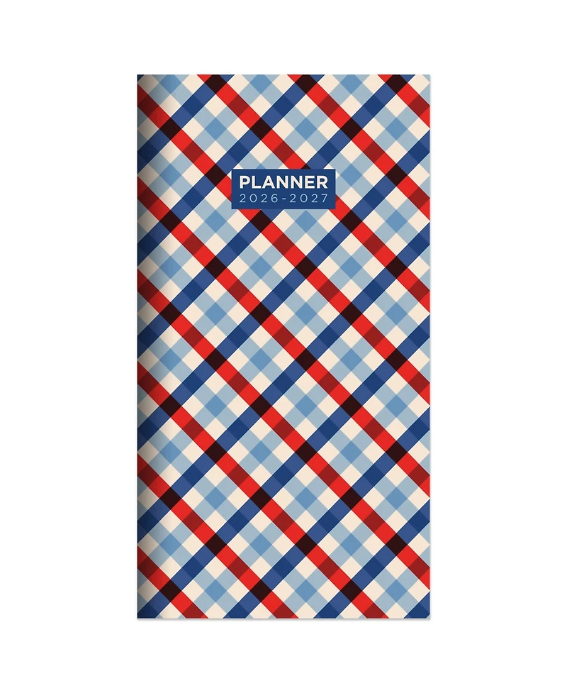 2026-2027 Patriotic Plaid Small Monthly Pocket Planner
