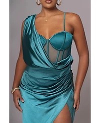 Jluxlabel Women's Anastacia Drape Maxi Dress