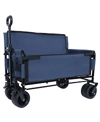 3-in-1 Folding Wagon Cart - 500lb, All-Terrain, Dark Blue