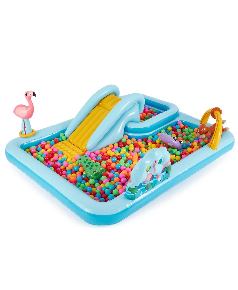 Intex 96" x 78" x 28" Inflatable Jungle Adventure Play Center Spray Kiddie Pool