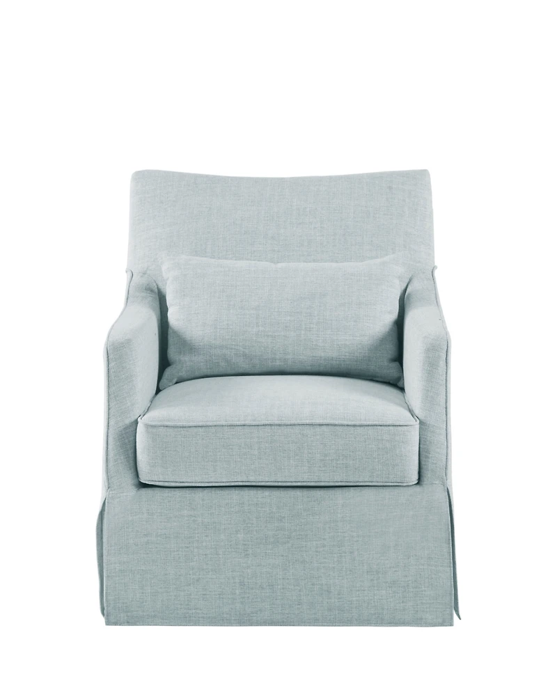 Martha Stewart Collection 28" Fabric London Skirted Swivel Chair