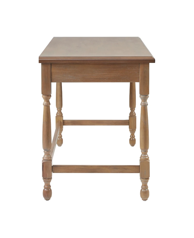 Martha Stewart Collection 48" Solid Wood Tabitha Desk with 1 Drawer and Turned Legs