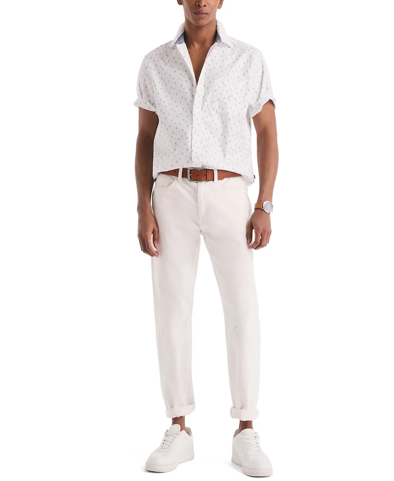 Nautica Men's Sailboat-Pattern Oxford Shirt