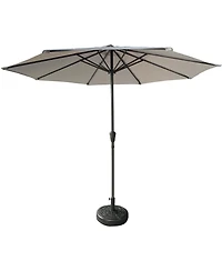 9' Aluminum Patio Umbrella - Tilt & Crank - Gray