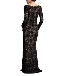 Tadashi Shoji Women's Beloit Ribbon Embroidered Gown