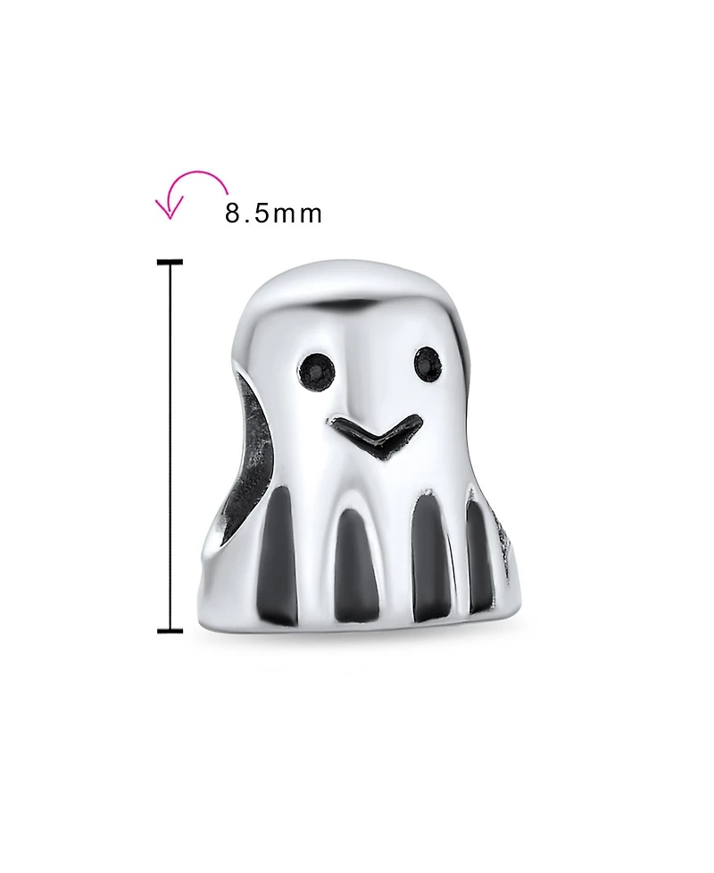 Bling Jewelry Spooky Halloween Ghost Charm Bead Sterling Silver for European Bracelet
