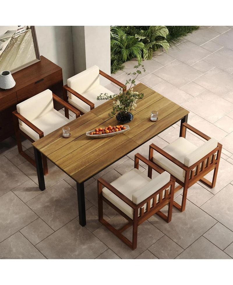Streamdale Furniture Patio Dining Table and Chairs Set of 5