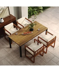 Streamdale Furniture Patio Dining Table and Chairs Set of 5