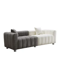 Streamdale Premium Velvet Sofa 3-Seater Loveseat with Metal Legs