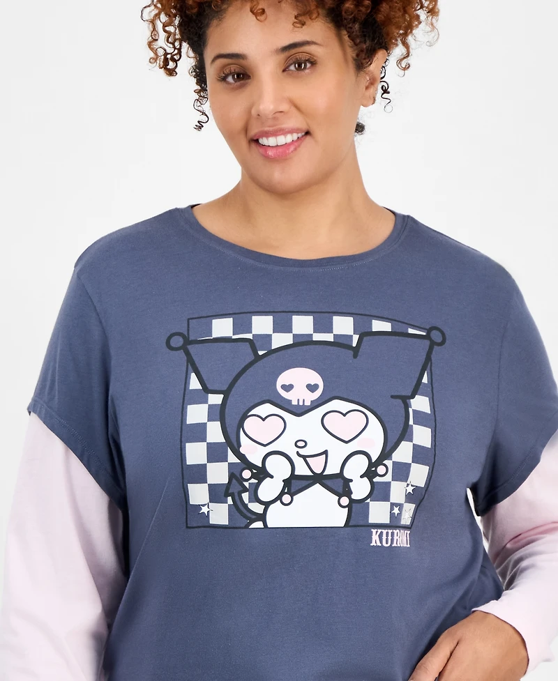 Grayson Threads, The Label Trendy Plus Kuromi Long-Sleeve T-Shirt