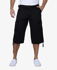 X-Ray Men's Belted Capri Cargo Shorts