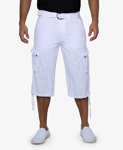 X-Ray Men's Belted Capri Cargo Shorts