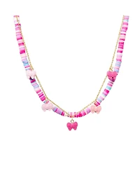 Zomi Gems Girls Colorful Disk Necklace & Charm Duo