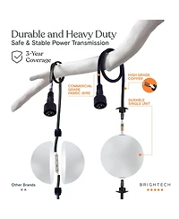 Brightech Ambience 30' Led Outdoor Orb String Lights with G100 Bulbs
