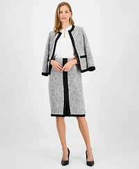 Kasper Women's Tweed Split-Seam Skirt, Regular & Petite