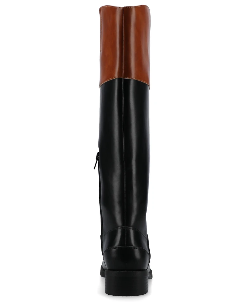 Journee Collection Women's Dressage Round Toe Riding Boots