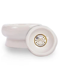 P.t. Supply Co. Abstract Bubble Shaped Stoneware Elevated Pet Bowl, Raised Ceramic Food & Water Dish for Dogs and Cats