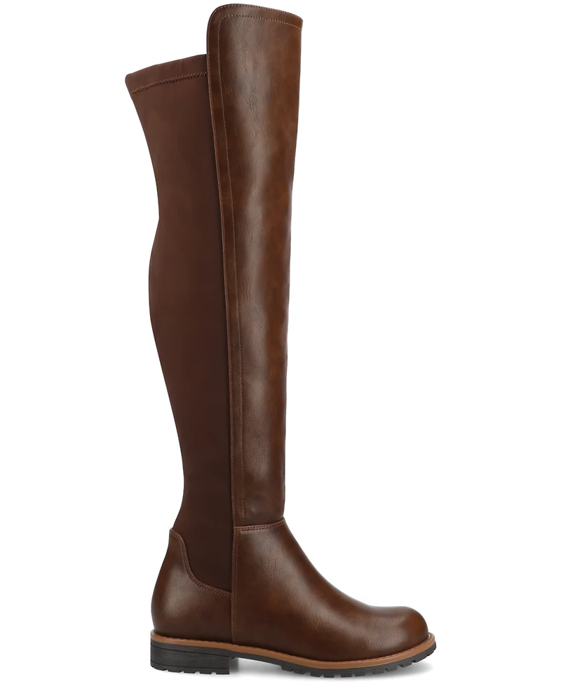 Journee Collection Women's Morrigan Elastic Stretch Round Toe Casual Boots