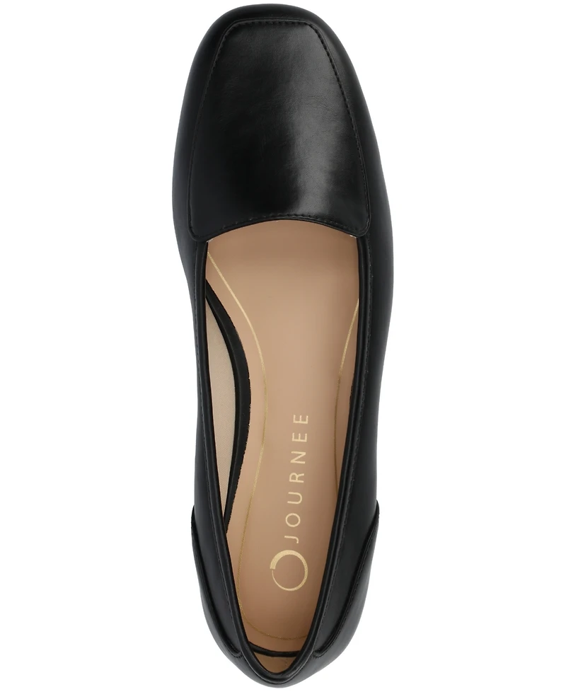 Journee Collection Women's Noelia Square Toe Ballet Flats