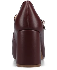 Journee Collection Women's Talani T-strap Almond Toe Dress Pumps