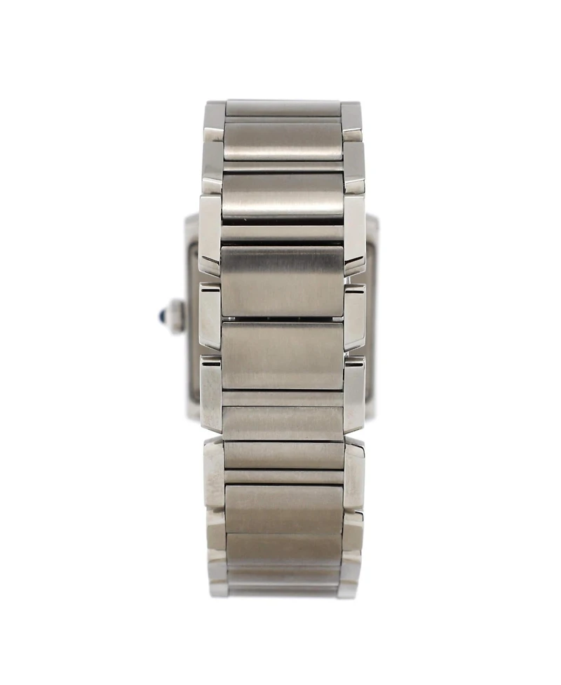 Pre-Owned Cartier Tank Francaise Quartz Watch in Stainless Steel with Diamond Bezel 25mm