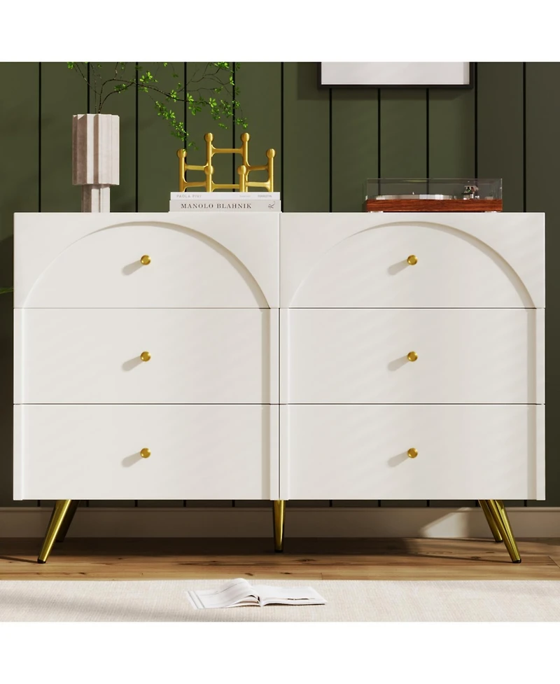 Modern Metal & Wood Dining Cabinet