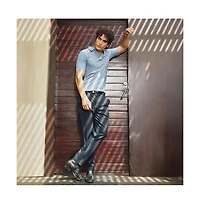 Campus Sutra Men's Powder Blue Seamless Solid Polo T-Shirt