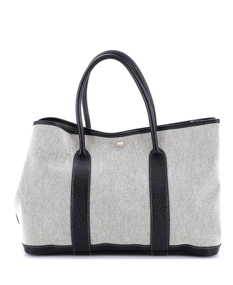 Pre-Owned Hermes Garden Party Tote Toile and Leather