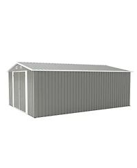 10x14 Ft Outdoor Metal Storage Shed with Doors & Vents