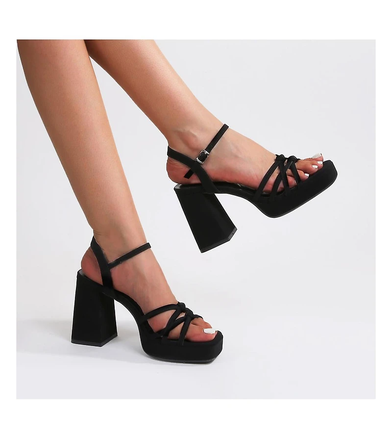 Anita Knotted Strappy Platform Heel Sandals