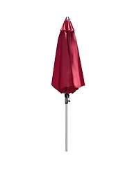 9 Feet Patio Outdoor Market Umbrella with Aluminum Pole without Weight Base