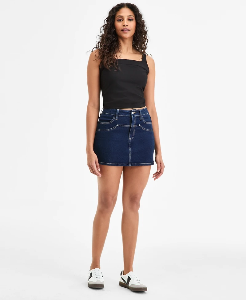 Bar Iii Women's Square-Neck Back-Zip Tank, Exclusively at Macy's