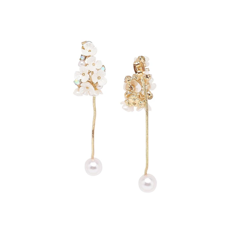 Sohi Gold-Plated Statement Dangler Drop Earrings