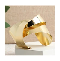 Sohi Gold-Plated Handcuff Contemporary Bracelet