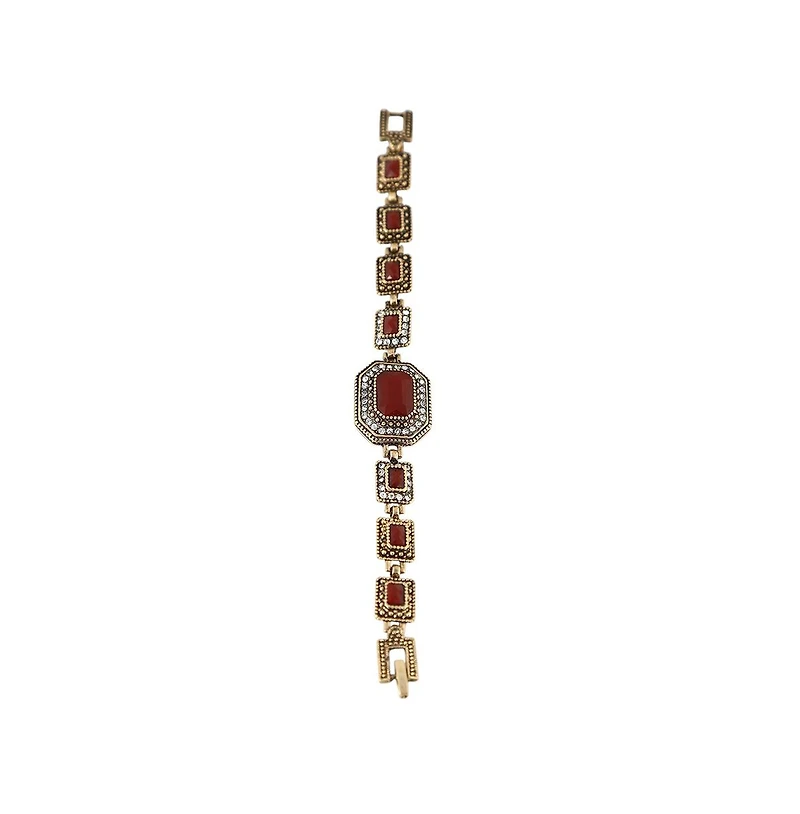 Sohi Gold-Plated Stone Bracelet