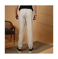 Campus Sutra Men's Saltbox Beige Parachute Utility Trousers