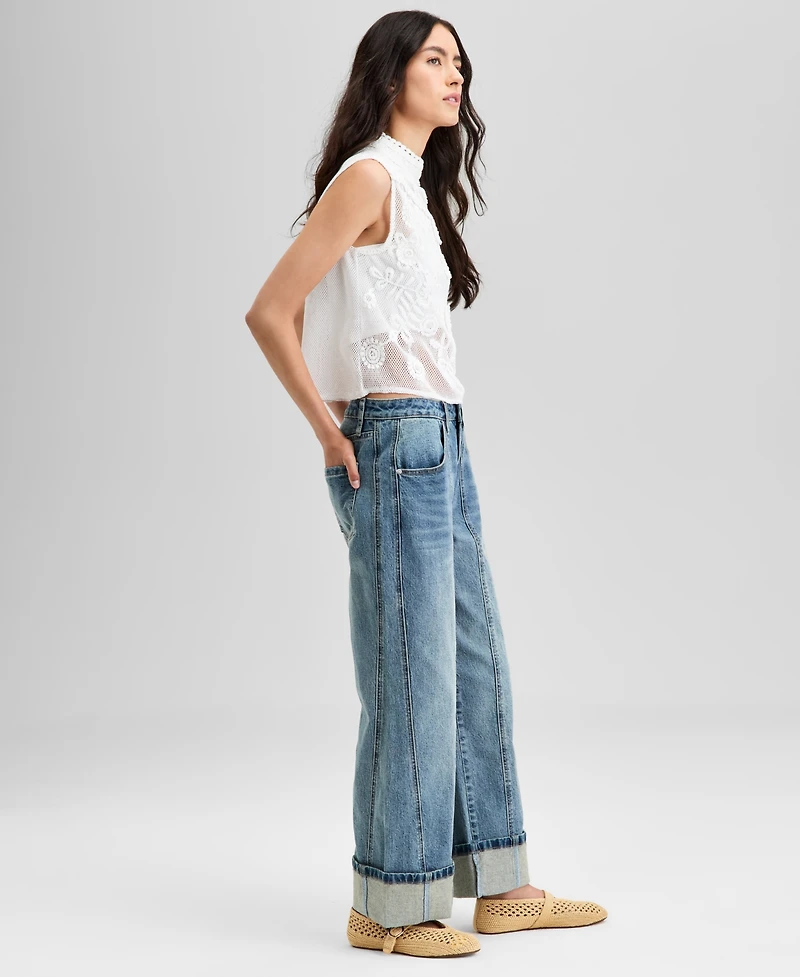 And Now This Women's High-Rise Seamed Cuffed Jeans, Exclusively at Macy's
