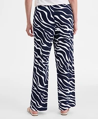 Jm Collection Women's Printed Wide-Leg Pull-On Pants, Exclusively at Macy's