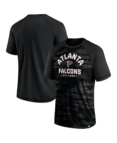 Fanatics Men's Black Atlanta Falcons Hail Mary Raglan T-Shirt